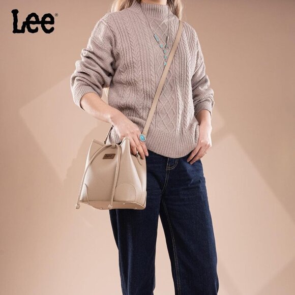 Lee Small Crossbody Bags for Women Drawstring Bucket Purse with Adjustable Strap - Picture 2 of 9